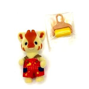 Calico Critters/Sylvanian Family Giraffe, Baby Giraffe, w/Accessories - New
